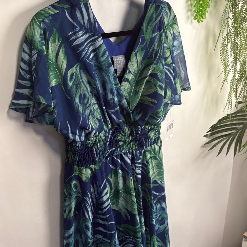 Rabbit Rabbit Rabbit Blue and Green Patterned Dress - Picture 15 of 15